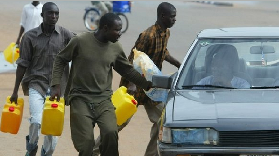 Black market fuel sellers