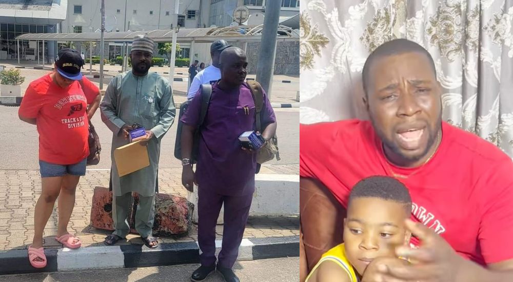 It Was Skit — Husband Of Woman Who Tore Nigerian Passport Begs After Wifes Arrest