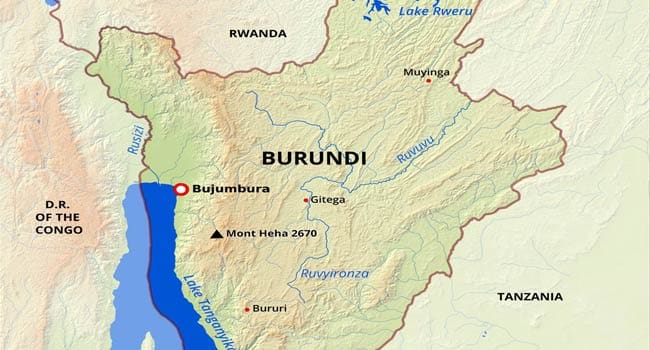 Map of Burundi