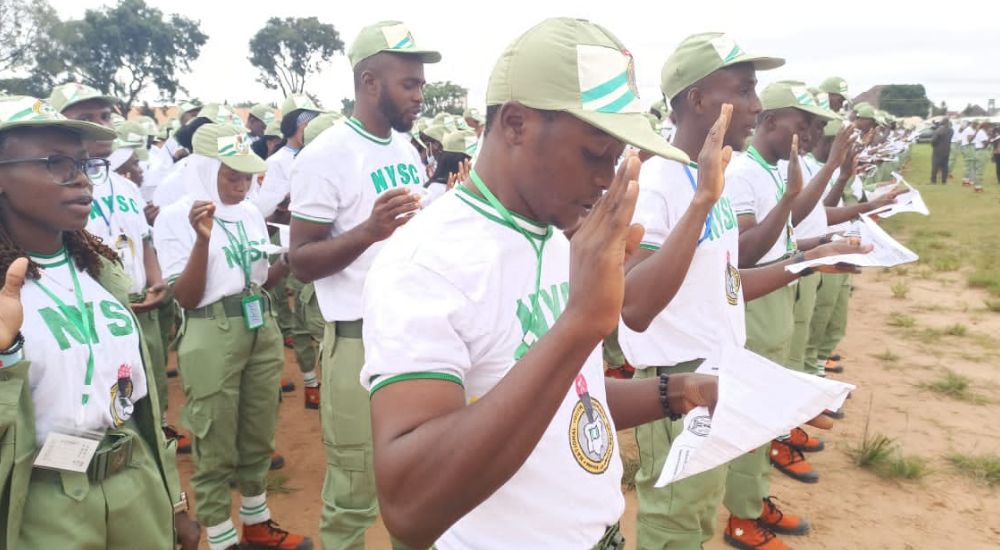 Newly sworn in Kaduna NYSC Corp members