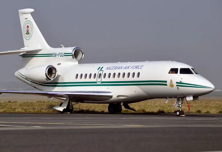 Nigerias presidential jet is parked in London.webp