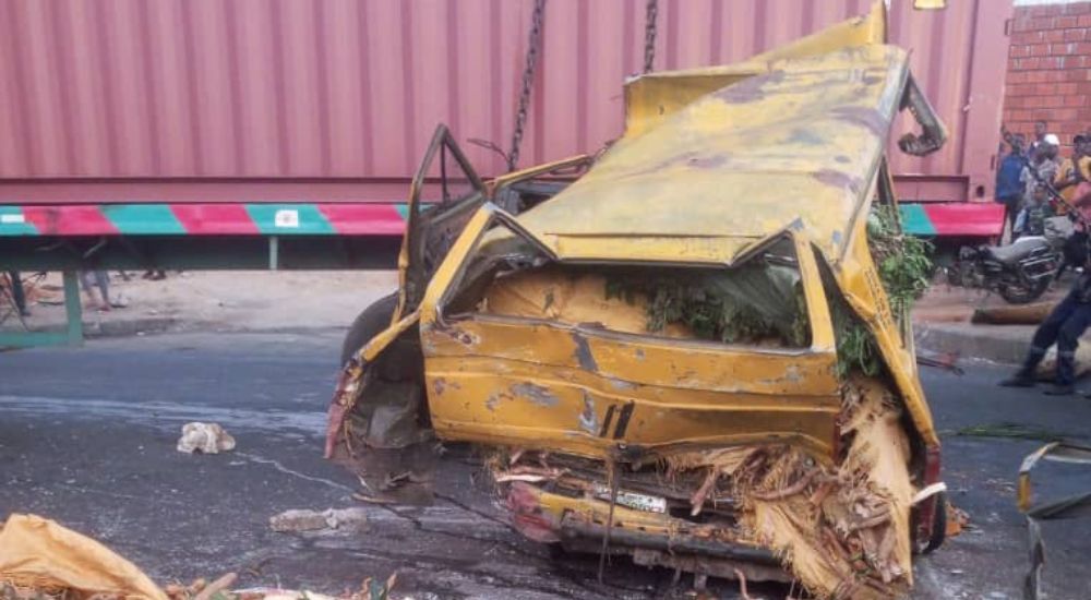 Two Escape Death As Passenger Bus Collides With 40ft Truck In Lagos 20240806 150557 0000