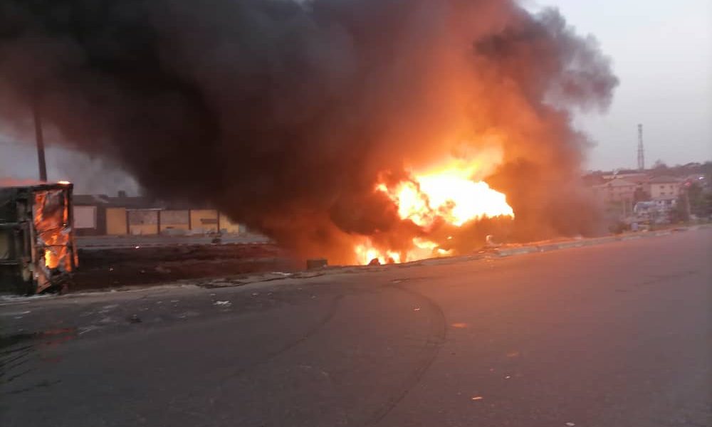 petrol tanker fire explosion