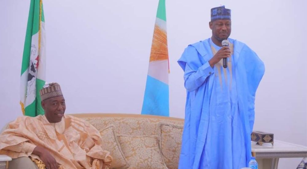 Borno State Governor Prof. Babagana Umara Zulum and Governor of Katsina State Dikko Umaru Radda