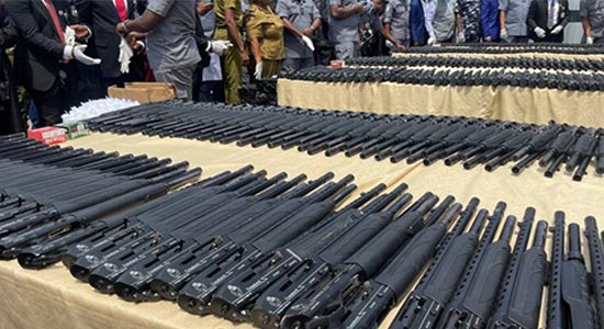 Customs seizes 844 rifles 112500 live ammunition