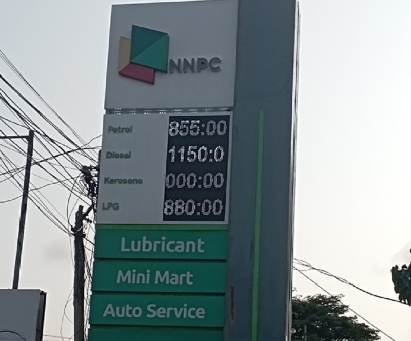 NNPC petrol N855 Per Litre