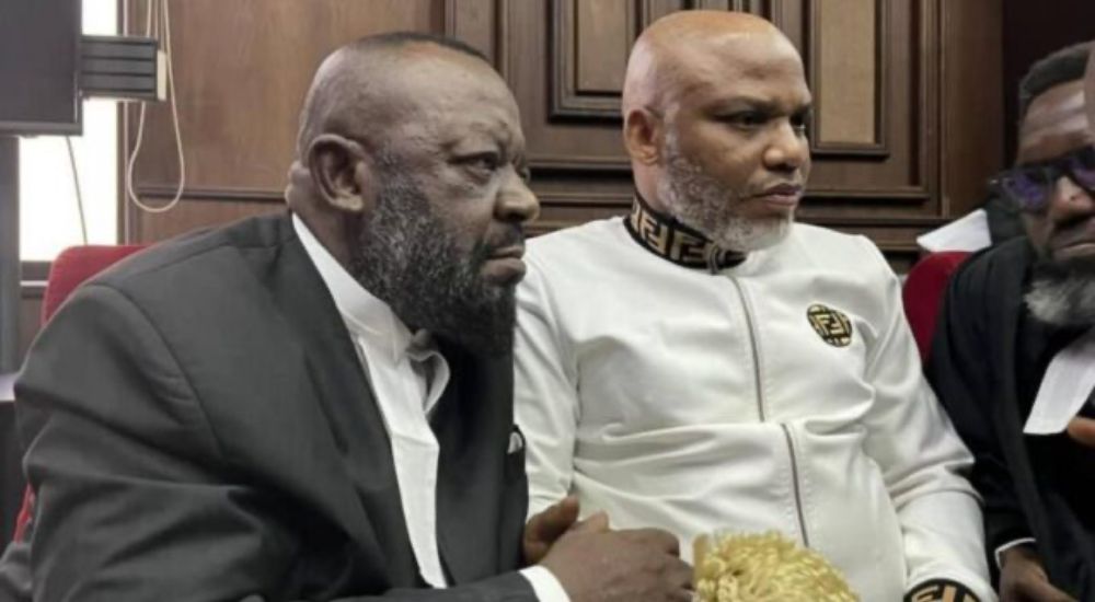 Nnamdi Kanu and lawyer