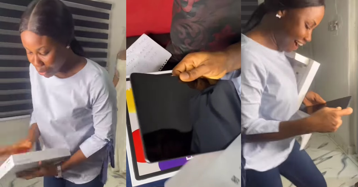 “I didn’t see this coming”– Man surprises his wife with new iPad after storage space complaints (WATCH)