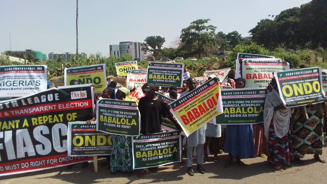 Protesters Storm INEC Headquarters, Demand Removal of Ondo’s REC