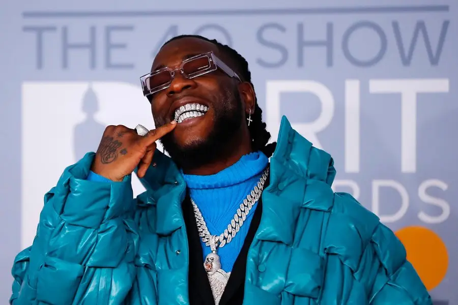 Brit Awards 2020 Burna Boy takes winter to the red carpet in blue.webp