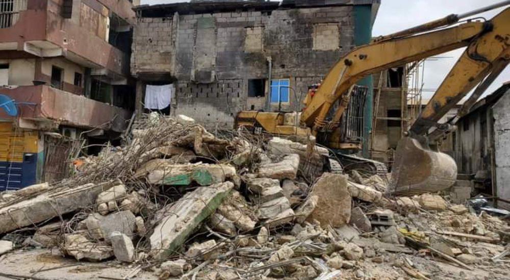 Lagos Demolishes Three Floor Building Issues Ultimatum To Market Occupants