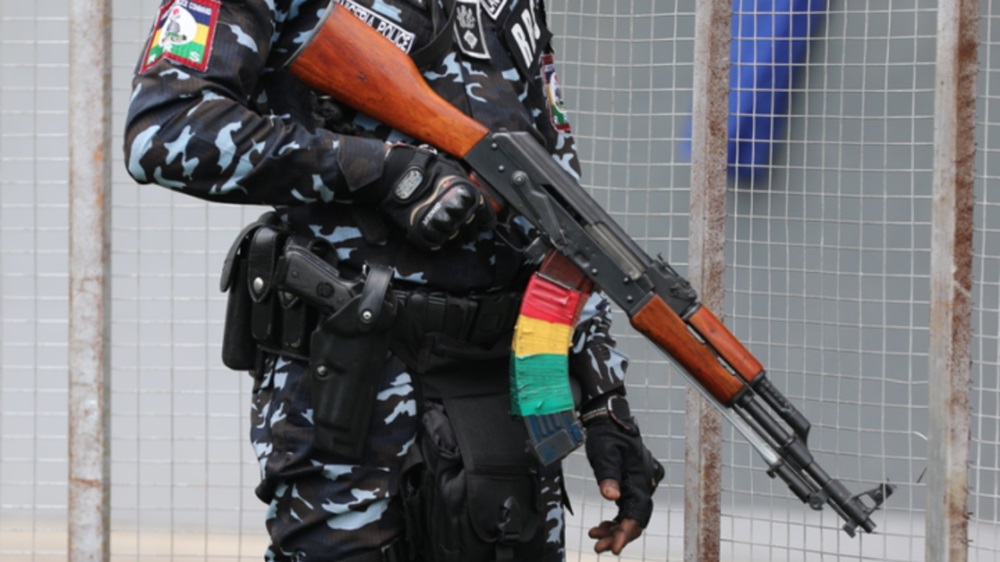 Police Officer with gun