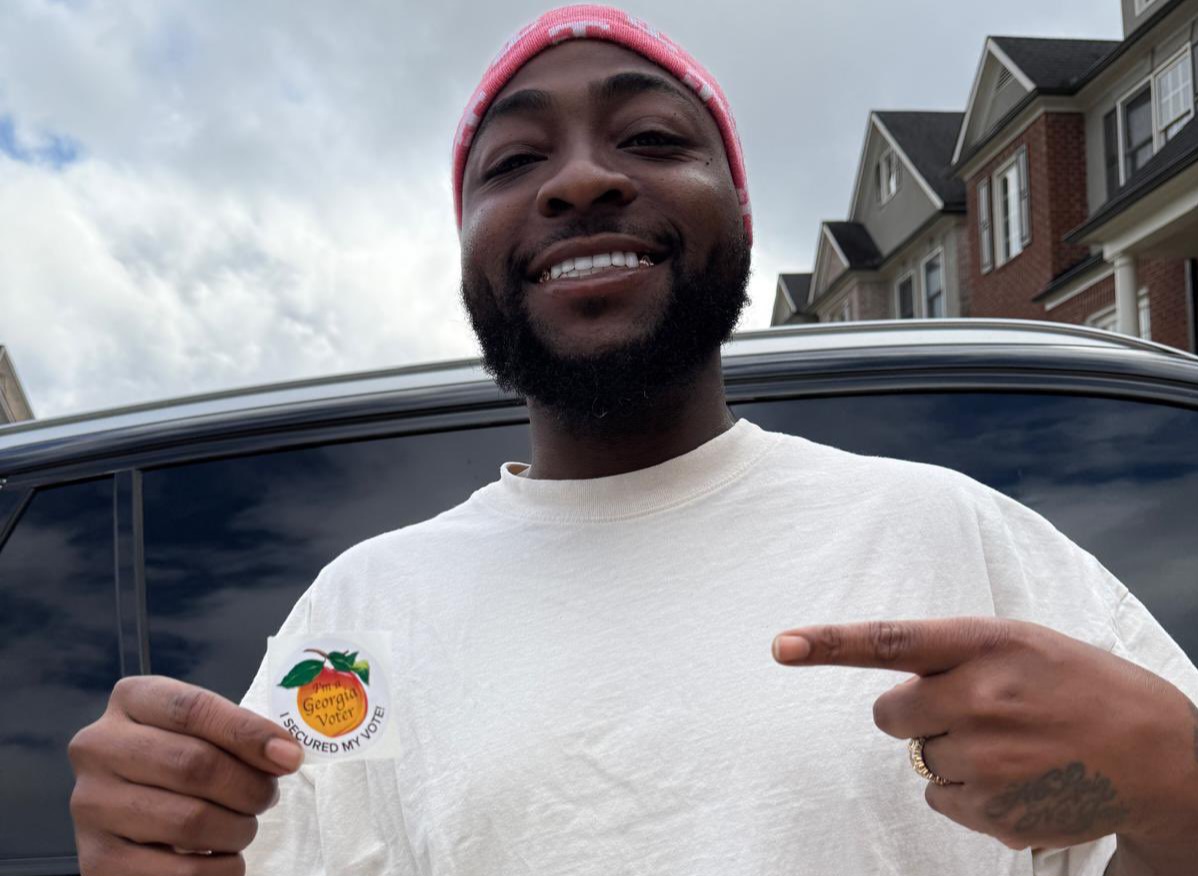 Davido Casts First Ballot in U.S. Presidential Election, Shares Excitement