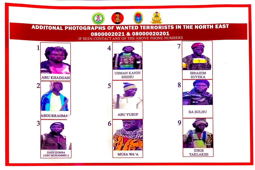 DHQ releases fresh names of wanted terrorists’ leaders