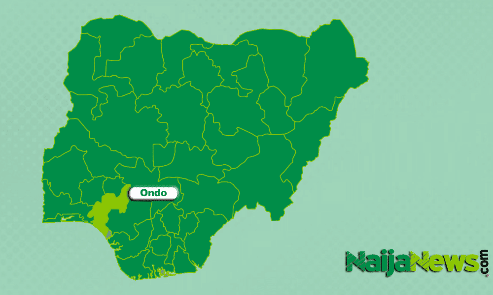 Map of Ondo State Nigeria