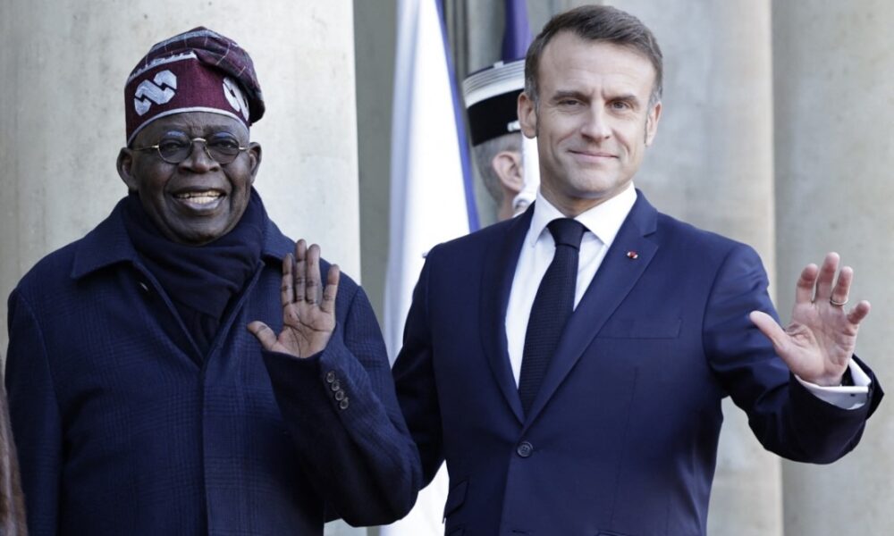 Nigeria President Bola Tinubu and France president Emmanuel Macron