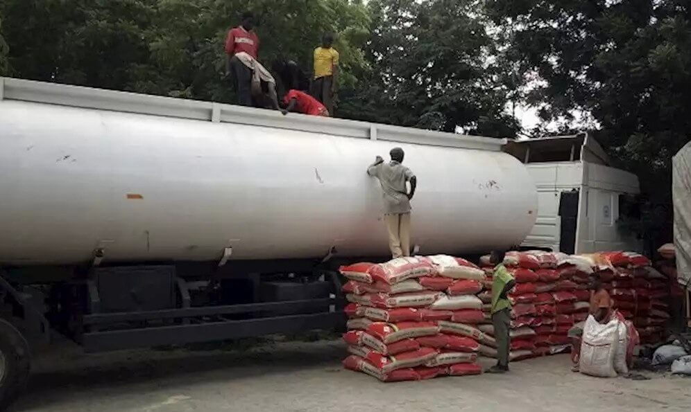 Rice Concealed In Petrol Tanker 1