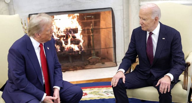 US: Trump, Biden shake hands in White House, vow smooth transfer