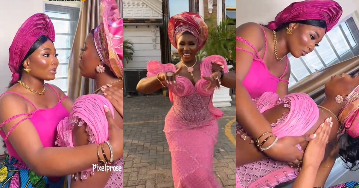 “Wait after buying Asoebi” – Friend steps in as a bride nearly cancɘls her wedding introduction (WATCH)