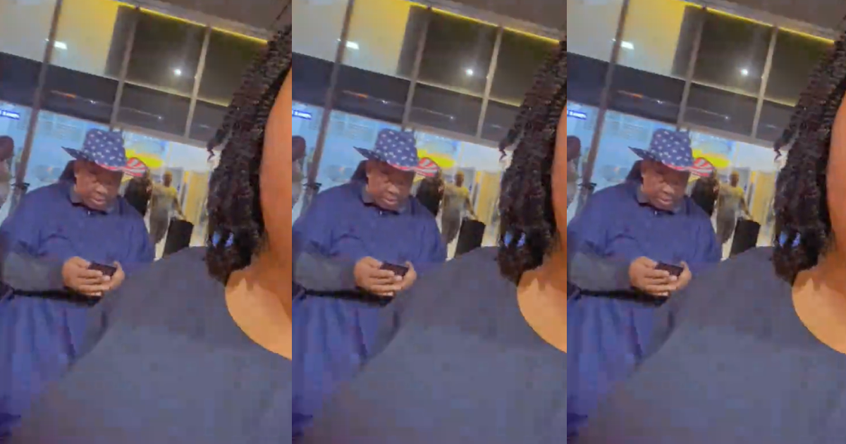 “He carries USA on his head” – Woman stúnned as father wears customized USA hat for easy identification at the airport (VIDEO)