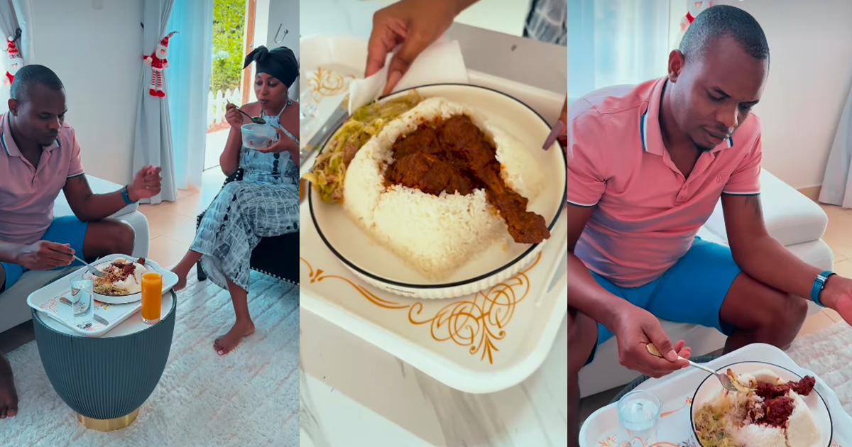 “Una no de chop together for marriage?” – Woman shares how she serves her husband meals compared to herself (WATCH)