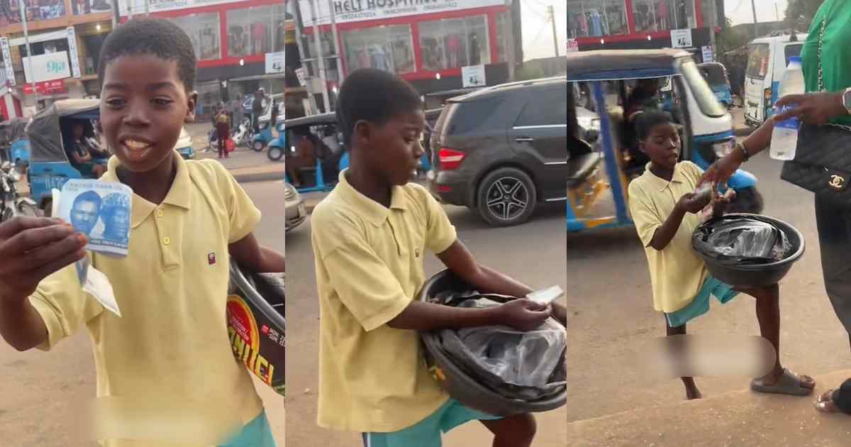 Young boy’s priceless reaction to receiving ₦2,000 warms hearts online (WATCH)