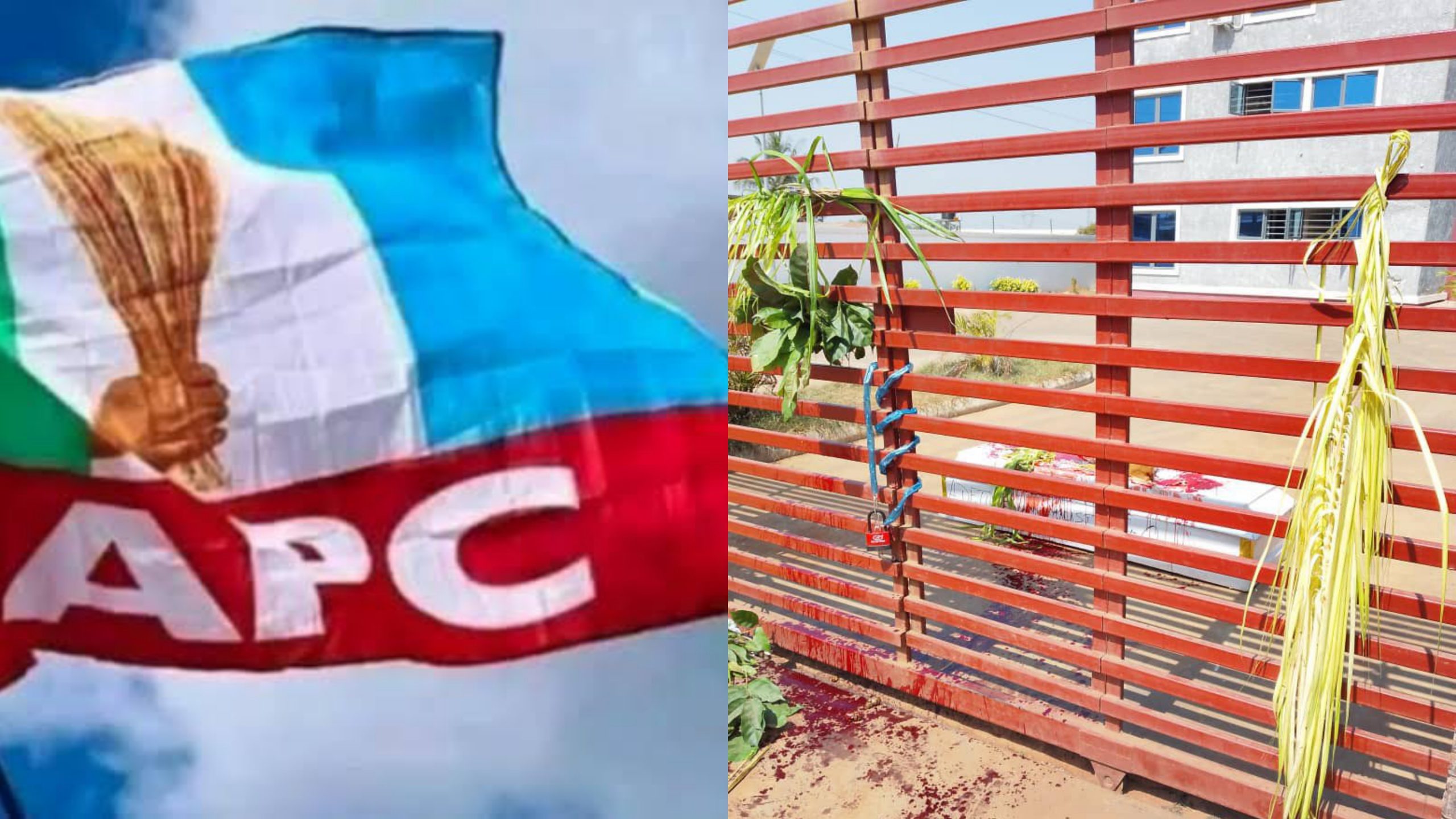 Ondo APC Youths Protest, Dump Coffin at Party Secretariat