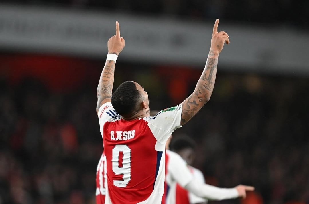 Jesus’ Hat-Trick Fires Arsenal Into Carabao Cup Semis; Newcastle, Liverpool Joins