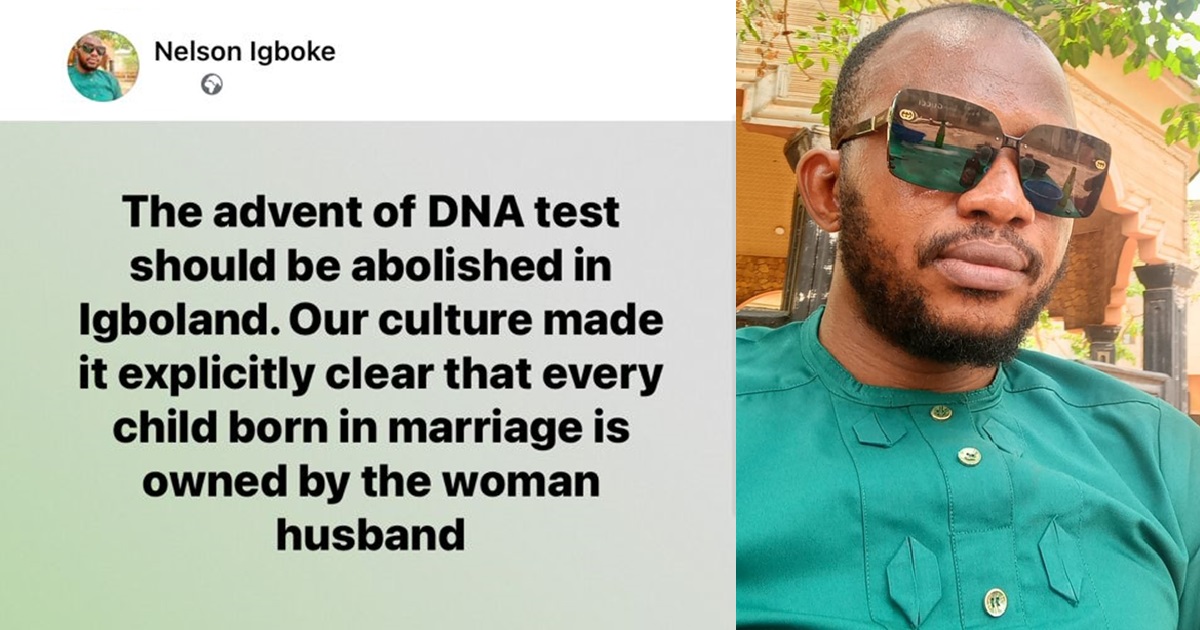 “DNA test should be ab0lished in Igboland” – Man argues (VIDEO)