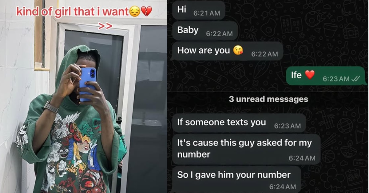 Man’s heart mǝlts as girlfriend gives his number instead of hers to her persistent toaster (VIDEO)