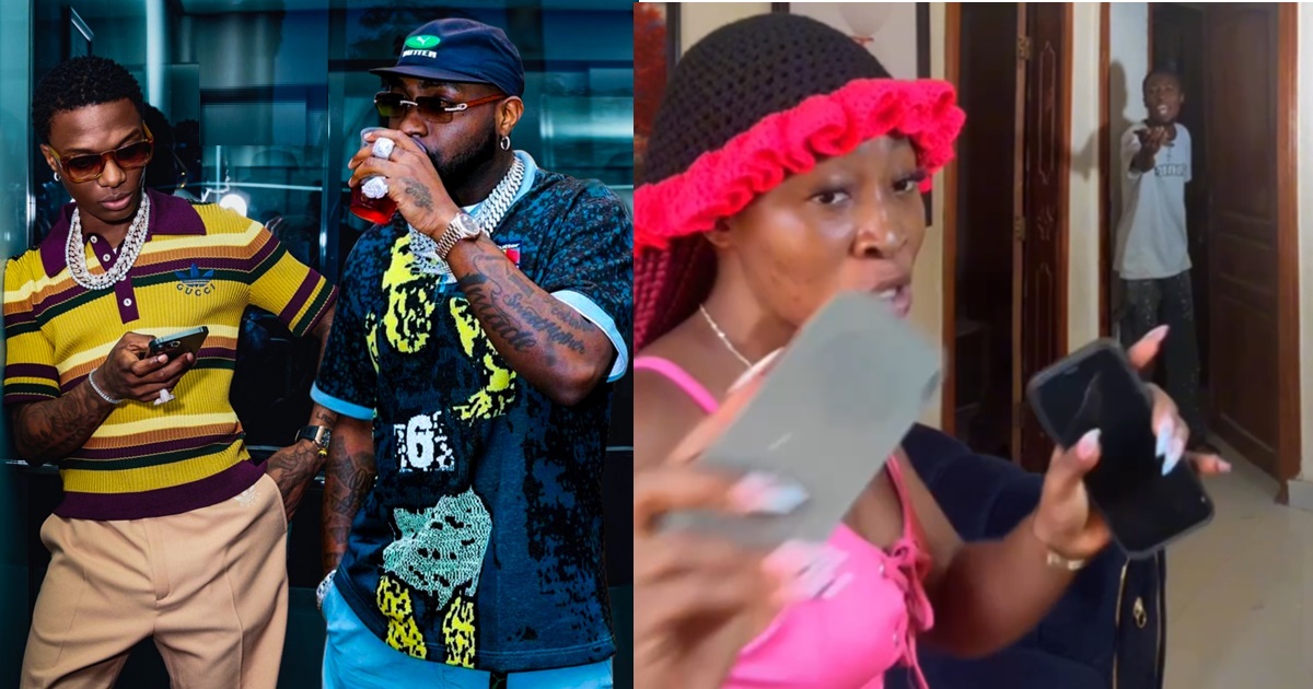 “I am done!” – 30BG girlfriend r@ves after Wizkid FC boyfriend sm@shes her speaker for playing Davido’s song (VIDEO)