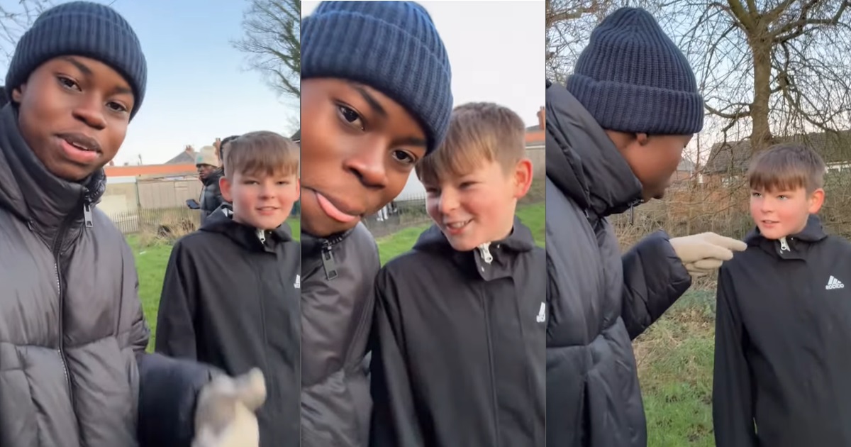 “We Nigerians love you people, don’t be a client” – Tiktoker Peller tells UK young boy (VIDEO)