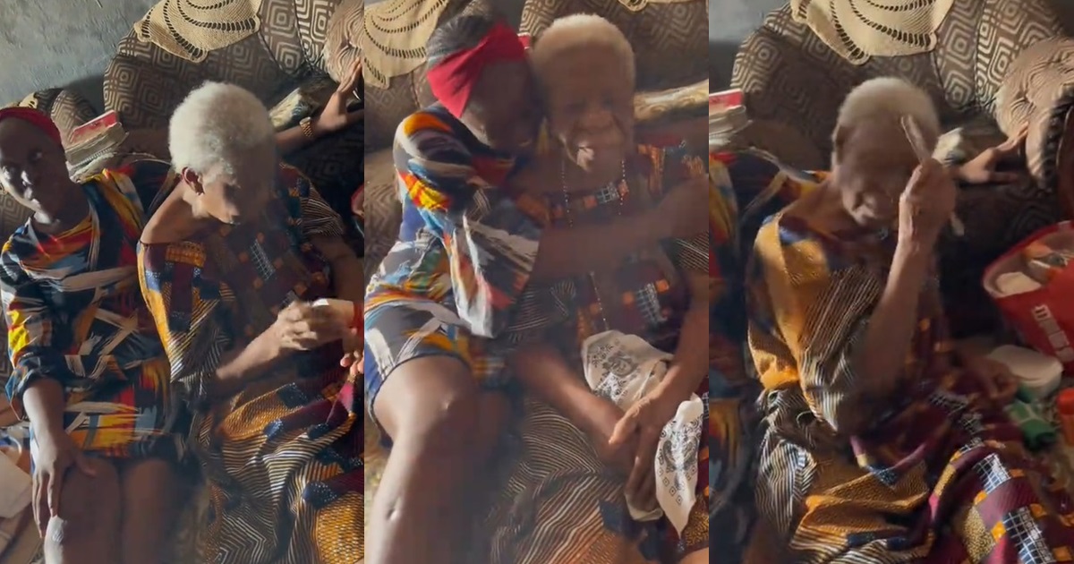 “a badd!e never retires please” – 90-year-old grandma shows off her glam side after applying face powder for a photo shoot (WATCH)