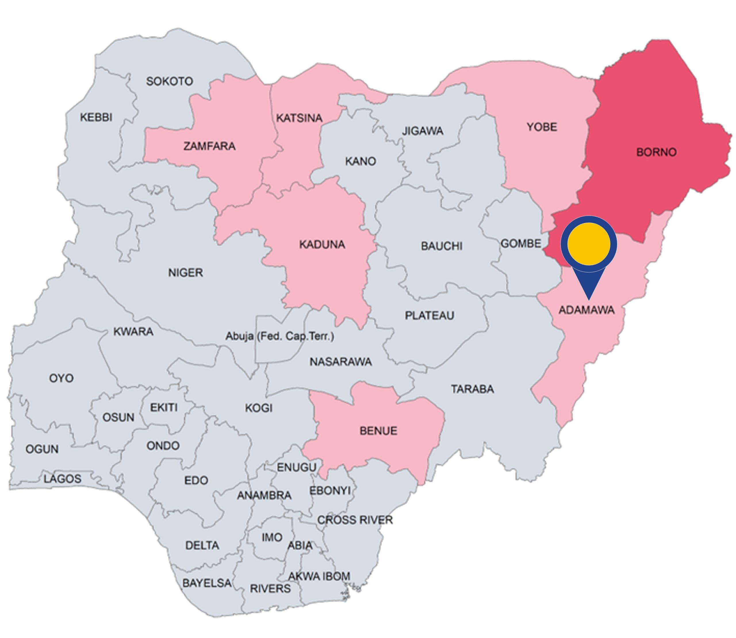 Adamawa health worker map Nigeria scaled