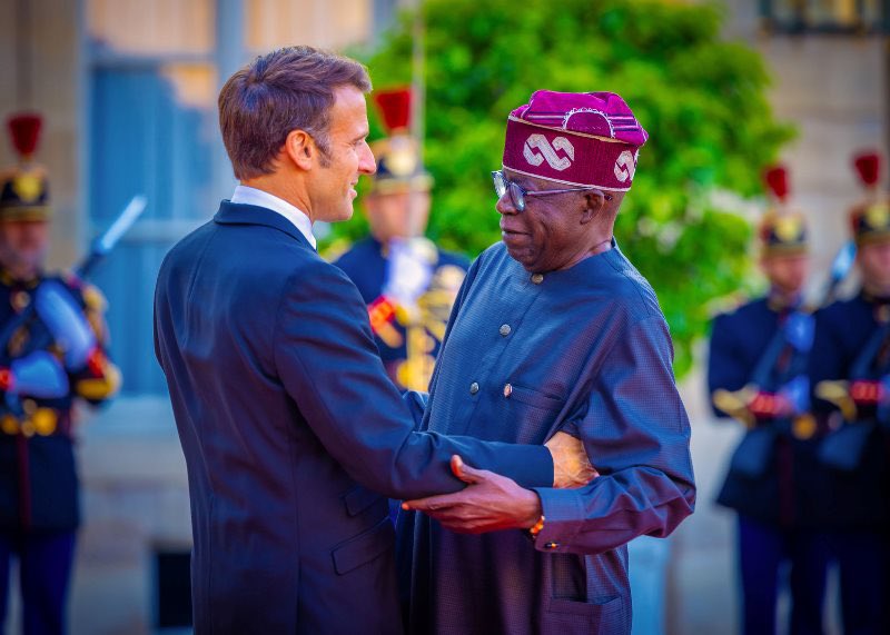 Bola Tinubu and Emmanuel Macron