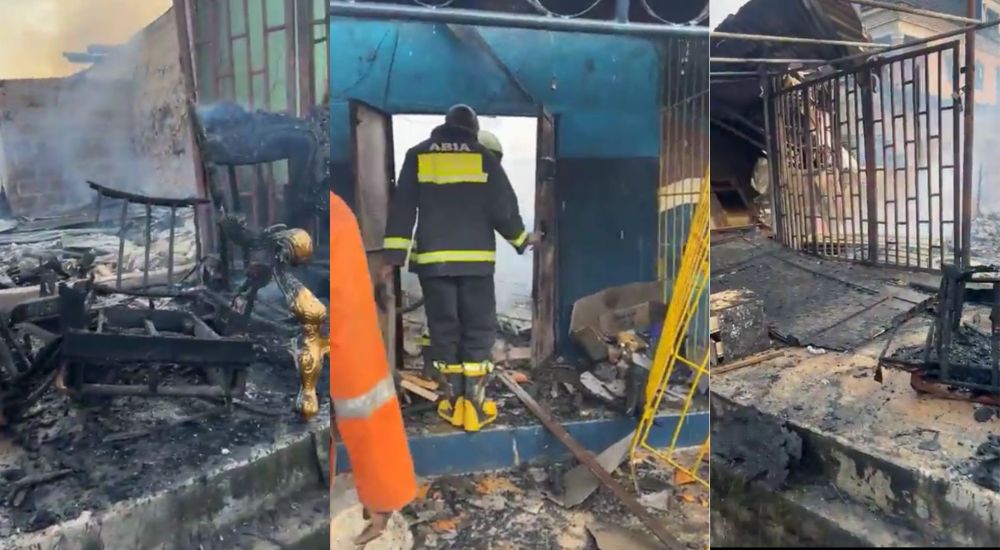 Goods Worth Millions Of Naira Destroyed As Fire Engulfs Aba Estate