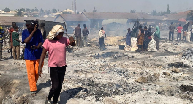 Masaka market fire