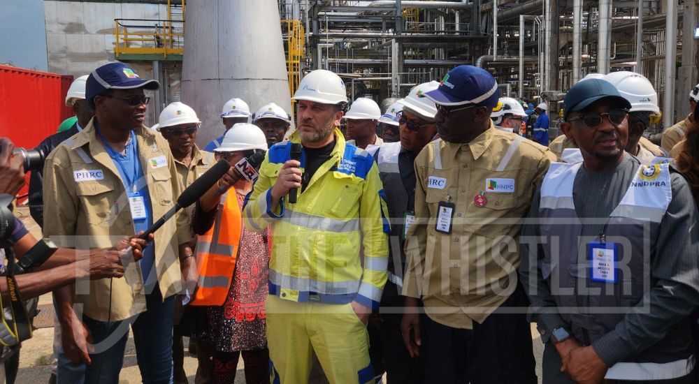 NNPCL GCEO Mele Kyari 2nd from right NMDPRA Chief Executive Farouk Ahmed 1st from right Port Harcour