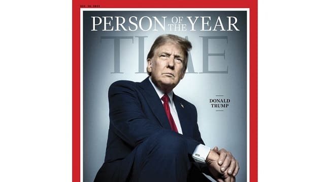 Time Magazine names Donald Trump Person of the Year for second time