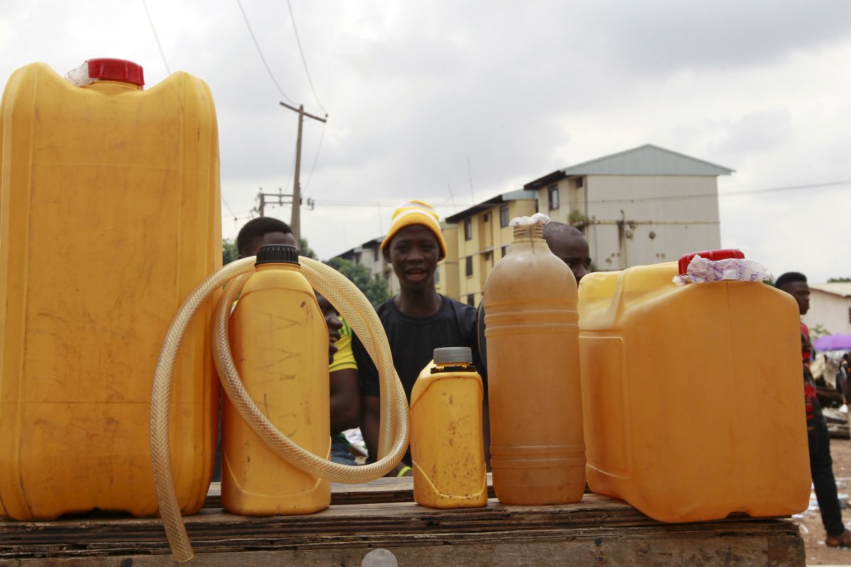 petrol in jerry cans