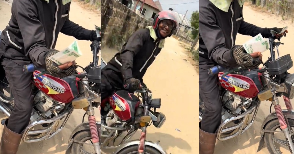 Man’s j@w drops as he discovers bike rider is his former maths teacher (WATCH)