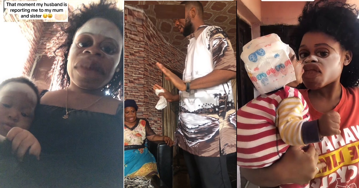 “Marriage be like bale, na anything you see inside you collect” – Man calls family meeting on wife who does m@d-woman content online with their child (VIDEO)