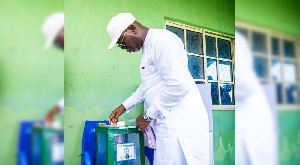 Aiyedatiwa casting his vote