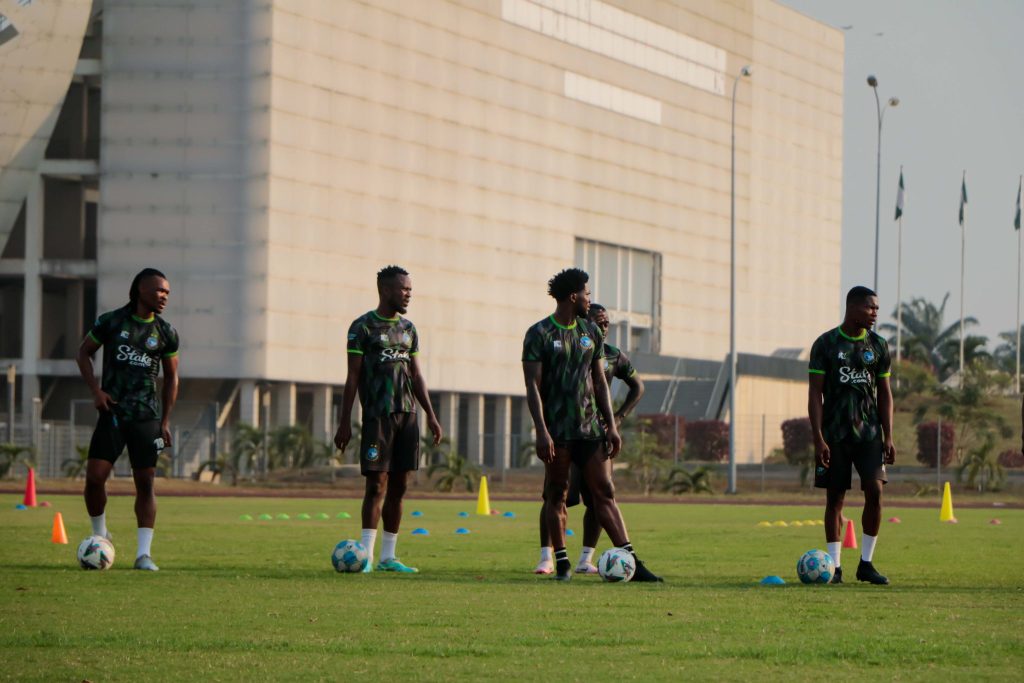 Brown Ideye in training for Enyimba