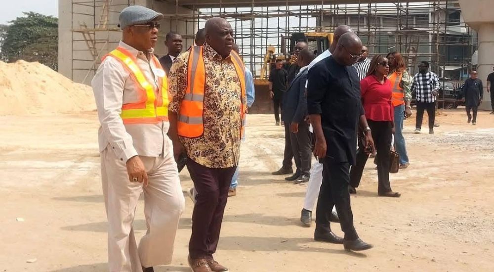 Governor Uzodinma with the States Commissioner for works and Infrastructural Development Ralph Nwosu