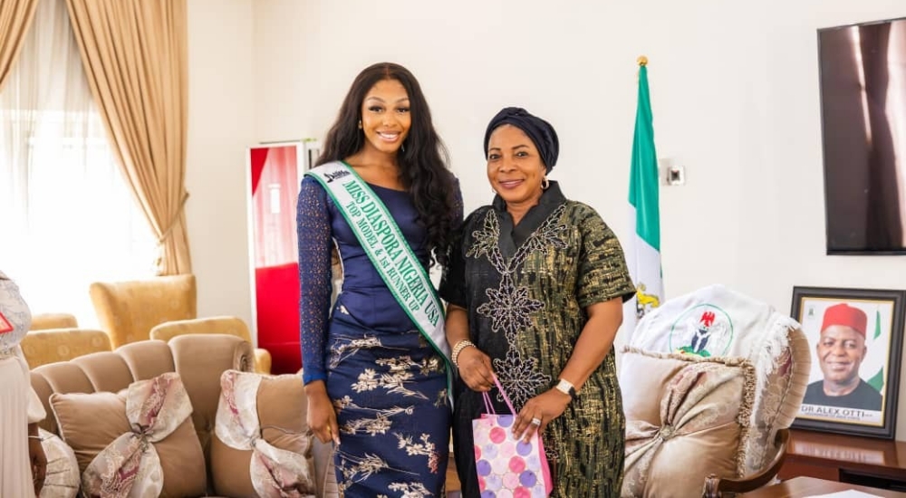 Miss Diaspora Nigeria Miss Ugonma Ogbonnaya Visits Abia First Lady Mrs. 20250112 143029 0000