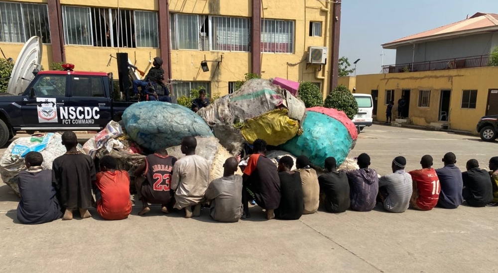 NSCDC Parades 36 Scavengers For Vandalism, Theft, Drug Possession