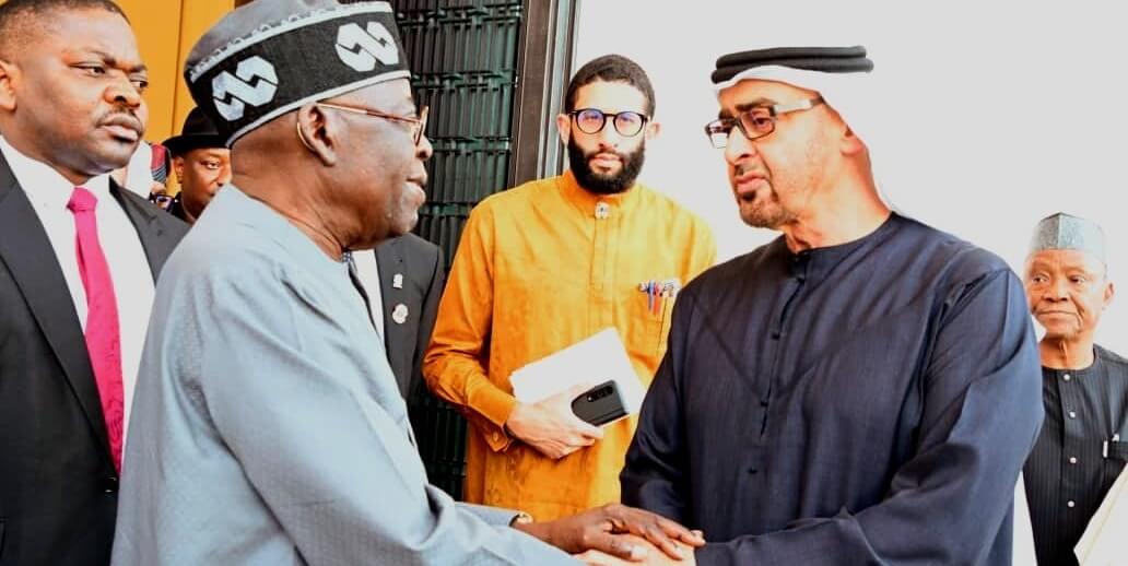 President Bola Ahmed Tinubu and UAE President Mohamed bin Zayed Al Nahyan