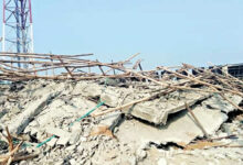 SCENE OF COLLAPSED BUILDING