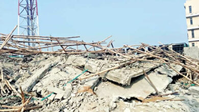 SCENE OF COLLAPSED BUILDING